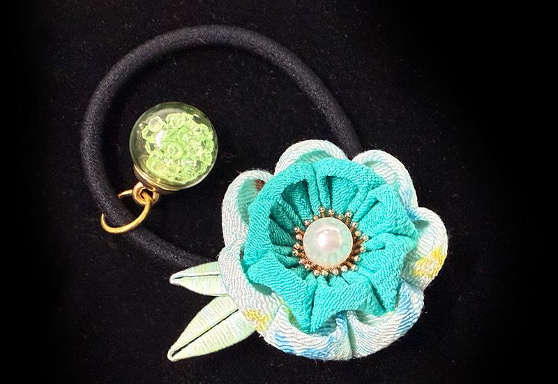 細工纏花雙層髮圈